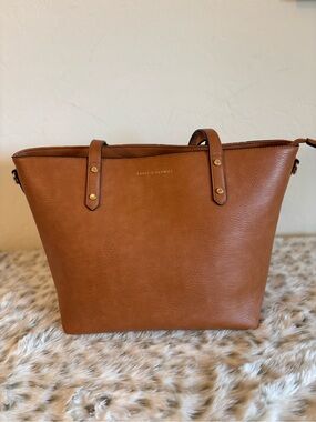 Poppy & Peonies Go-Getter Tote Cognac